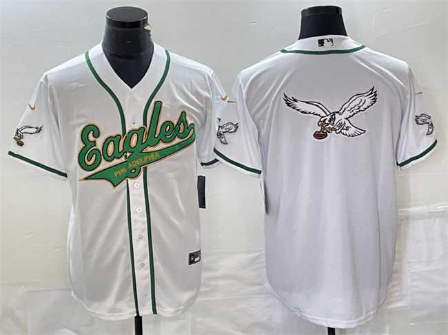 Men's Philadelphia Eagles White Gold Team Big Logo Cool Base Stitched Baseball Jersey,We sell and wholesale Men's Philadelphia Eagles White Gold Team Big Logo Cool Base Stitched Baseball Jersey on line form chian!
